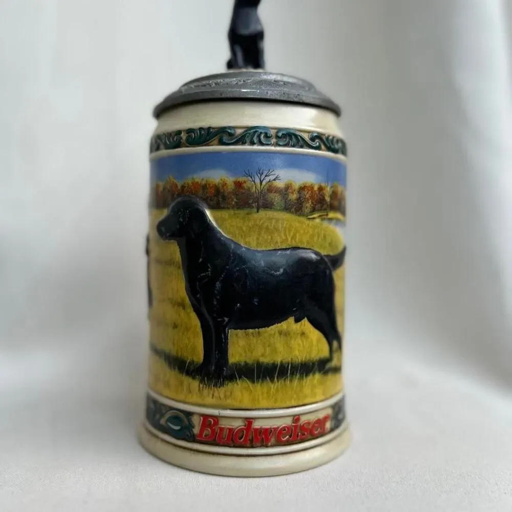 Budweiser Black Labrador Lidded Stein
